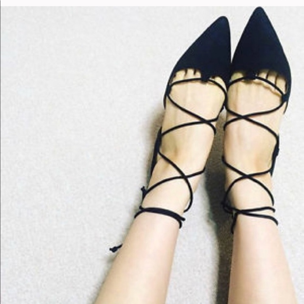 Black Zara flats
